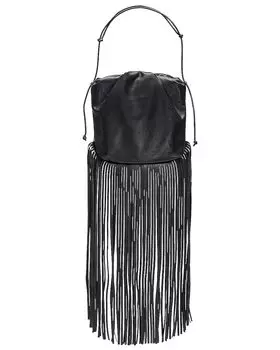 Сумка Bottega Veneta The Fringe Pouch, цвет Black & Silver