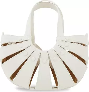 Сумка Bottega Veneta The Shell Bag White/Frost/Gold, белый