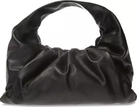 Сумка Bottega Veneta The Shoulder Pouch Bag Black/Silver, черный