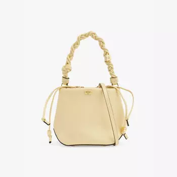 Сумка Bou из переработанной кожи с верхней ручкой Ganni, бежевый