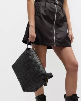 Сумка Bowling Cassette Intrecciato из кожи ягненка Bottega Veneta