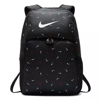 Сумка brasilia 9.0 check all over print training backpack 'black' Nike, черный