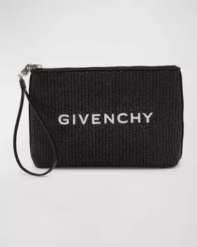 Сумка-браслет Logo Travel Pouch из рафии Givenchy