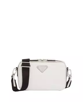 Сумка Brique из кожи Saffiano Prada, белый