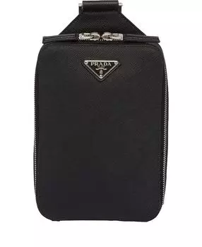 Сумка Brique из кожи Saffiano Prada, черный
