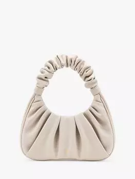 Сумка-бродяга из веганской кожи gabbi с рюшами JW PEI, слоновая кость