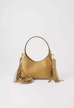 Сумка BROOKLYN SHOULDER BAG 23 WITH FRINGE DETAILING COACH, песочный