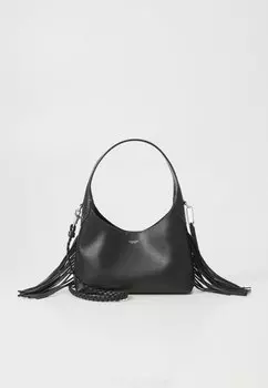 Сумка BROOKLYN SHOULDER BAG WITH FRINGE DETAILING COACH, черный