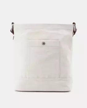 Сумка Bucket de lona con detalles en piel Levi's, цвет Crudo