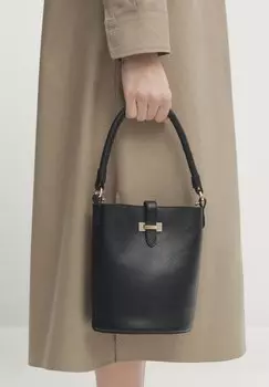 Сумка BUCKET WITH BUCKLE Massimo Dutti, цвет black