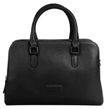 Сумка bugatti с ручкой "ELSA", натуральная кожа, черный