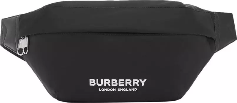 Сумка Burberry Logo Print Nylon Sonny Bum Bag Black, черный