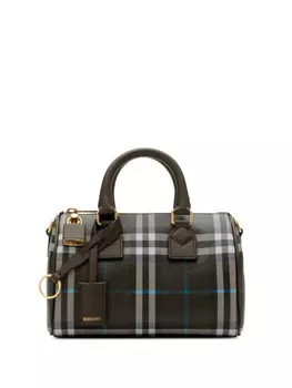 Сумка Burberry mini Check Bowling, коричневый