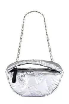 Сумка BY FAR Baby Cush, серебряный