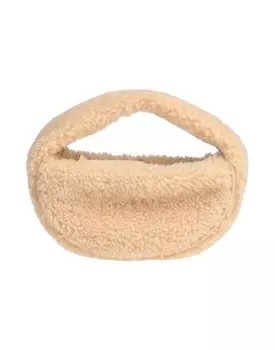 Сумка BY FAR из овчины с ручкой маленькая, бежевый