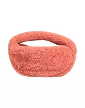 Сумка BY FAR из овчины с ручкой маленькая, лососево-розовый