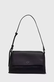 Сумка на плечо Calvin Klein из экокожи с монограммой, черный