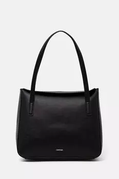 Сумка Calvin Klein с ручками на магнитной застежке, черный