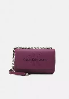 Сумка Calvin Klein Jeans SCULPTED FLAP MONO, цвет amaranth
