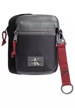 Сумка Calvin Klein с текстильной вставкой, серый/синий