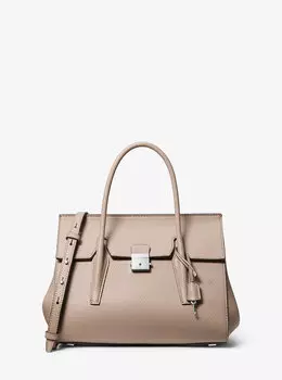 Сумка Campbell среднего размера из шагреневой кожи Michael Kors, коричневый