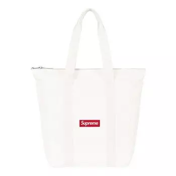 Сумка canvas tote 'white red' Supreme, белый