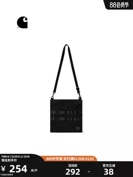 Сумка Carhartt WIP с логотипом и пряжкой, серо-розовый