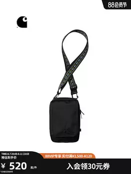 Сумка Carhartt WIP с вышитым логотипом и плетеным ремнем, черный