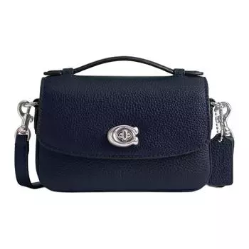 Сумка Cassie Refined из зернистой кожи, через плечо, женская, цвет морской волны COACH