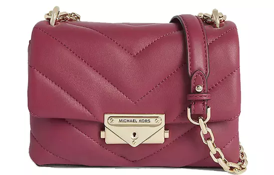 Сумка Cece из кожи, через плечо, очень маленькая, женская, ягодного цвета MICHAEL KORS