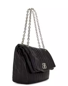 Сумка-цепочка Monaco среднего размера Balenciaga, черный