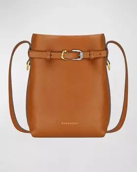 Сумка-чехол для телефона Voyou из блестящей мятой кожи Givenchy, цвет Soft Tan