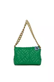 Сумка-чехол с толстой цепочкой и вышивкой Bagmori, темно-зеленый
