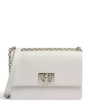 сумка через плечо 1927 S из зерненой кожи Furla, белый