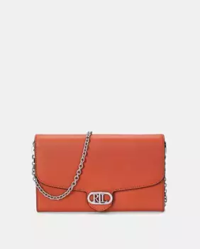 Сумка через плечо Adair среднего размера с ручкой-цепочкой Lauren Ralph Lauren, оранжевый