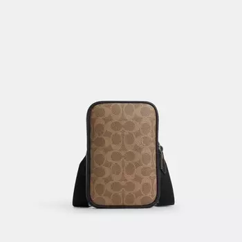 Сумка через плечо Aden COACH, цвет qb/tan/black