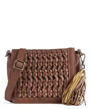 Сумка через плечо Akademistrasse 3 из зернистой яловой кожи Taschendieb Wien, коричневый