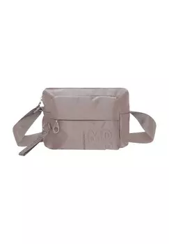 Сумка через плечо, эмблема, кулон, однотонная, женская MANDARINA DUCK, тауп