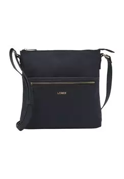 Сумка через плечо, эмблема, однотонная, женская L.CREDI, цвет Marine