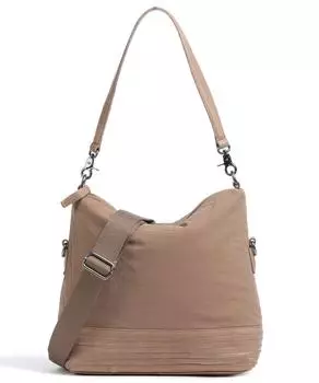 Сумка через плечо Anea из полиэстера и зерненой кожи. Fredsbruder, коричневый