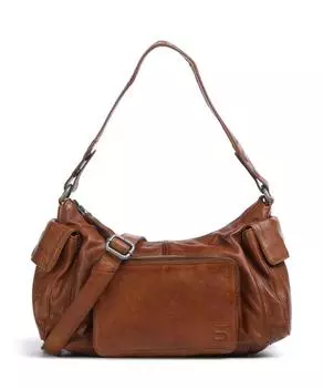 Сумка через плечо Apache Jaclyne из зернистой коровьей кожи Spikes & Sparrow, коричневый