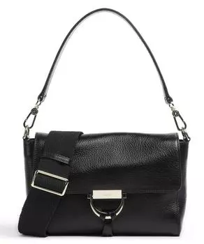 Сумка через плечо Ariete Temi из зернистой яловой кожи. Abro, черный