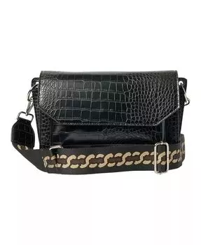 Сумка через плечо Au Revoir из искусственной кожи с тиснением под крокодила Urban Originals, черный