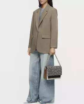 Сумка через плечо Audree Kaos среднего размера с клапаном Tous, бежевый