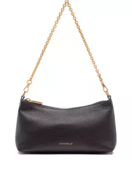 Сумка через плечо Aura из кожи с цепочным ремешком Coccinelle, фиолетовый