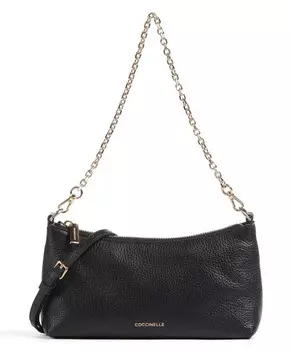 Сумка через плечо aura из зерненой кожи Coccinelle, черный