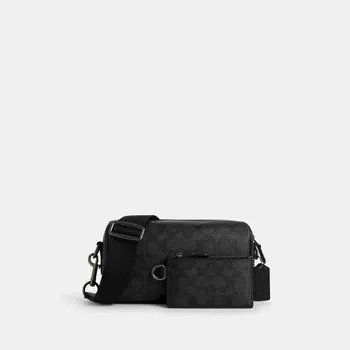 Сумка через плечо Axel COACH, цвет gunmetal/charcoal/black