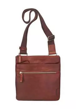 Сумка через плечо Бадди, кожа, тиснение этикетки, мужская PICARD, цвет Cognac