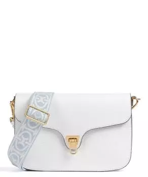 Сумка через плечо Beat из мягкой зернистой яловой кожи с лентой Coccinelle, белый