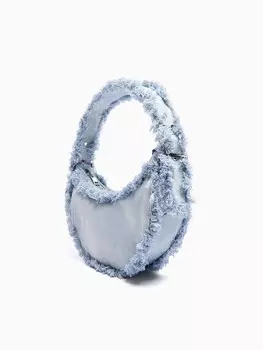 Сумка через плечо Bershka, синий джинсовый